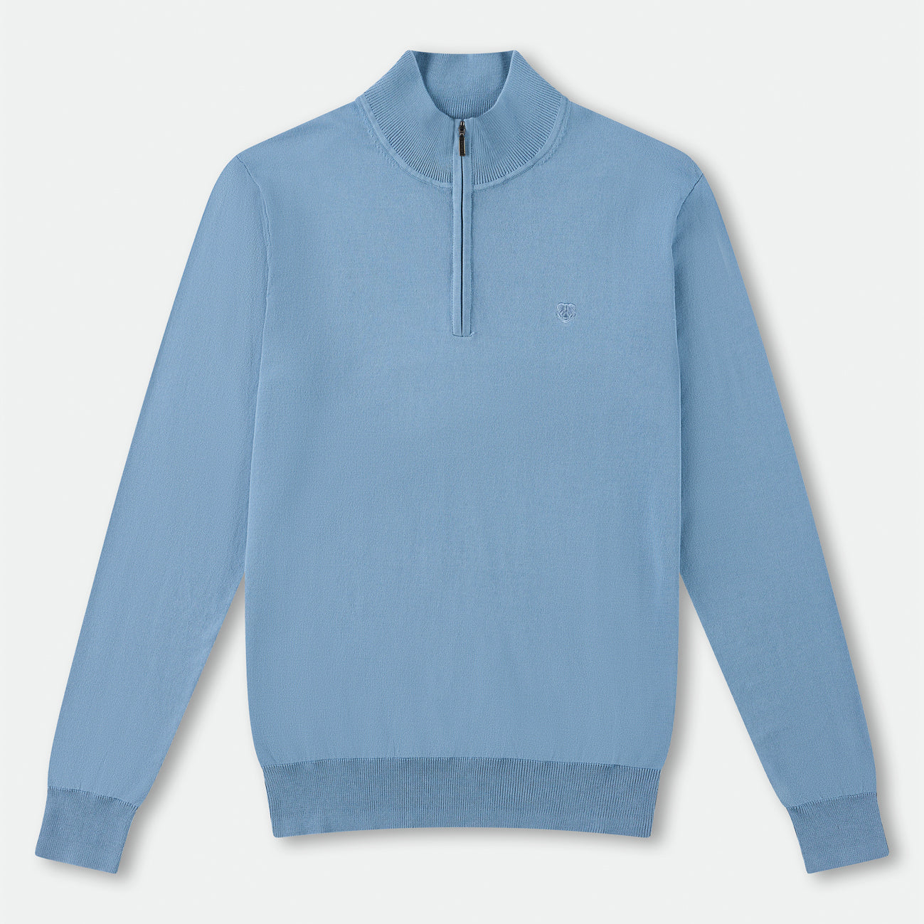 ZIpped Sweater light Blue